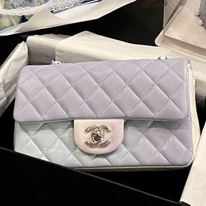 Chanel - Metallic Purple Quilted Lambskin Classic Double Flap Medium